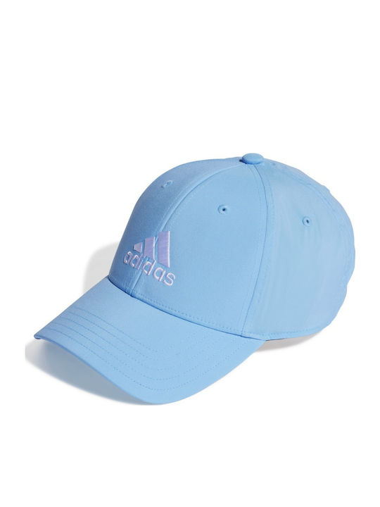 adidas Kids' Hat Jockey Fabric Embroidered Logo Lightweight Light Blue