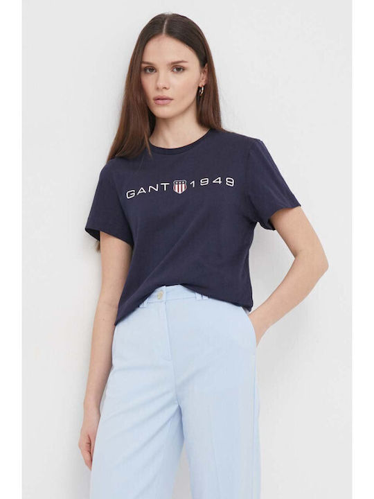Gant Damen T-Shirt Dark Blue