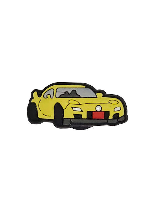 Charms Decorative Pins Yellow Car