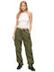 Women's Fabric Cargo Trousers Khaki