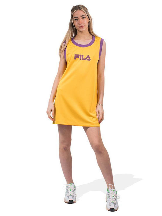 Fila Evening Dress with Sheer Orange / Purple