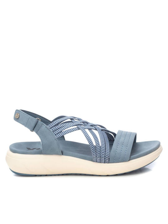 Xti Damen Flache Sandalen Sportlich in Blau Farbe