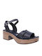 Din piele Sandale Negre