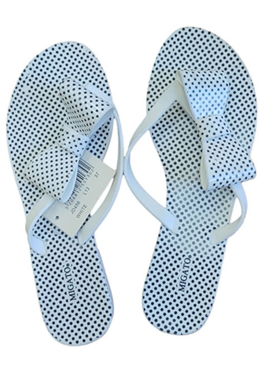 Migato Women's Flip Flops White JD456-13