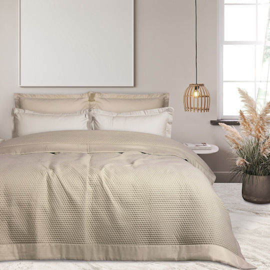 Das Home 9634 Tagesdecke Übergröße Mikrofaser Beige 220x240cm