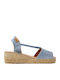 Bilda Damenplattformen im Espadrilles-Stil Blau