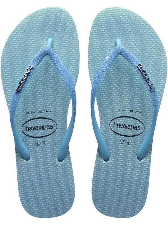 Havaianas Slim Men's Flip Flops Light Blue