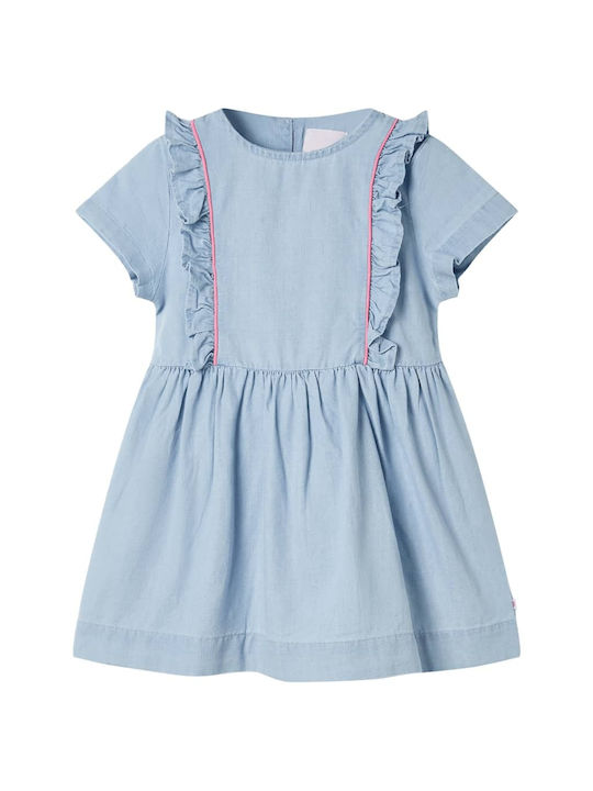 vidaXL Girls Dress Soft Blue