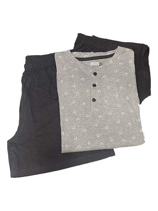 Karelpiu Men's Summer Pajamas Set Gray