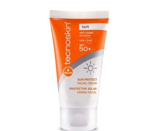 Tecnoskin Sun Protect Sonnencreme Creme Gesicht SPF50+ mit Farbe 50ml