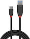 Lindy USB 2.0 Cable USB-C male - USB-A Μαύρο 0.15m 36914