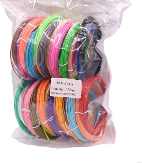 Filament Pentru Imprimante 3D PLA 1.75mm Multicolor 20 Bucăți Refill