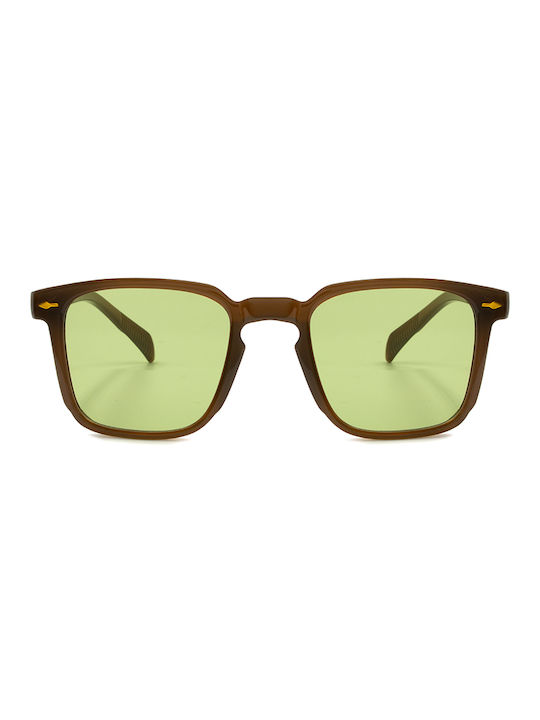 Awear Sunglasses with Brown Plastic Frame and Green Lens DanBrown