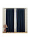 Saray Home Κουρτίνα με Τρέσα Μπλε 140x280εκ.