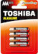 Toshiba Alkaline Batteries AAA 1.5V 4pcs