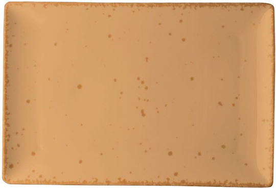 Lukanda Serving Platter Rectangular made of Porcelain Brown 36x24cm