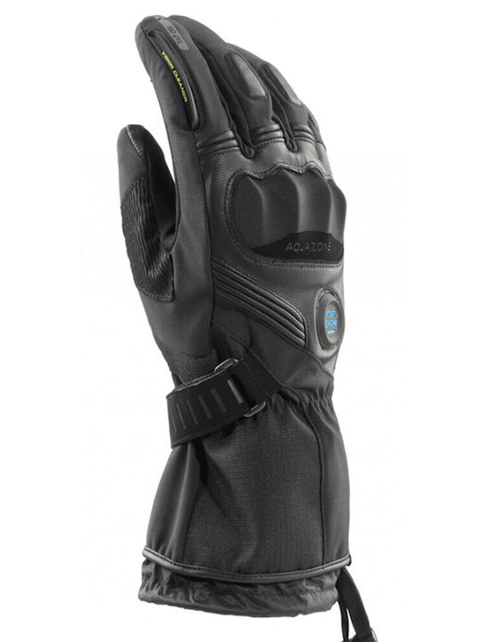 Clover Χειμερινά Ανδρικά Γάντια Μηχανής Δερμάτινα Αδιάβροχα Μαύρα