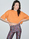 PCP One Color Crop Γυναικείο Crop T-shirt Orange