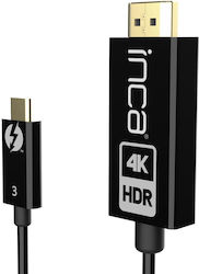 Inca ITCH-30 HDMI male - USB-C male 1m Μαύρο Inca ITCH-30 HDMI male - USB-C male 1m Μαύρο
