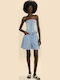 Top Crop Albastru