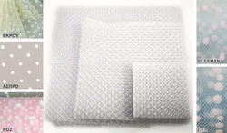 Τούλι Οργάντζα Λευκό Πουά 39x39cm 100 Τεμ 05272...