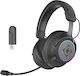 Deltaco DH440 Ασύρματο Over Ear Gaming Headset με σύνδεση USB