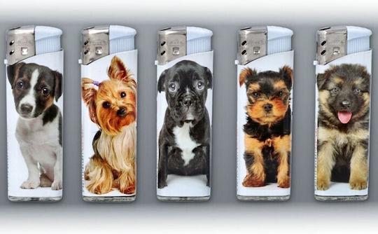 Αναπτηρας Gentelo Cute Dogs Ηλεκτρονικος 8cm Μεγαλος 662-2414 Τυχαια Επιλογη