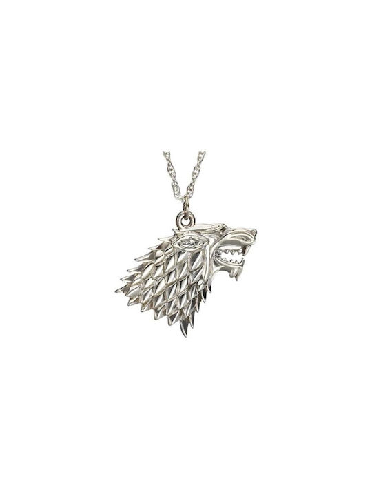 Game Thrones Wolf Pendant Necklace Med0064