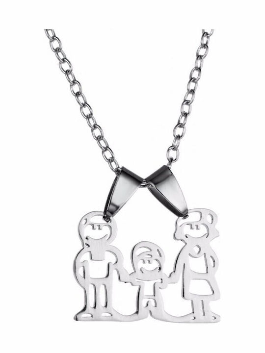 Best Friends My Family Pendant Lantisor Stainless Steel Med2008