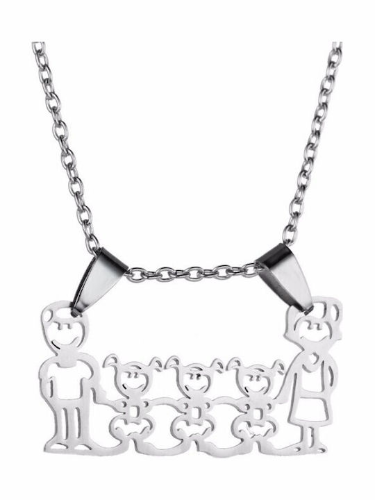 Best Friends My Family Pendant Lantisor Stainless Steel Med2011