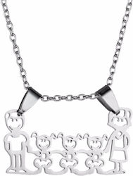 Best Friends My Family Pendant Lantisor Stainless Steel Med2011