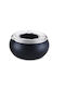 Max Home Max Home Aschenbecher Winddicht Metallisch Schwarz Durchmesser 10cm