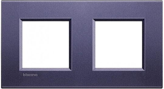 Bticino Switch Frame 2 Positions in Purple Color LNA4802M2CB