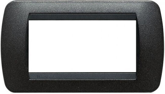 Bticino Switch Frame 4 Positions in Gray Color L4804GFN