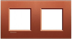 Bticino Switch Frame 2 Positions in Orange Color LNA4802M2RK