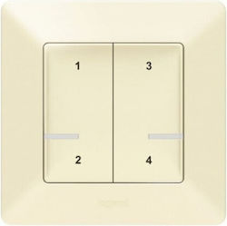 Legrand Wall Switch Quadruplicate Beige