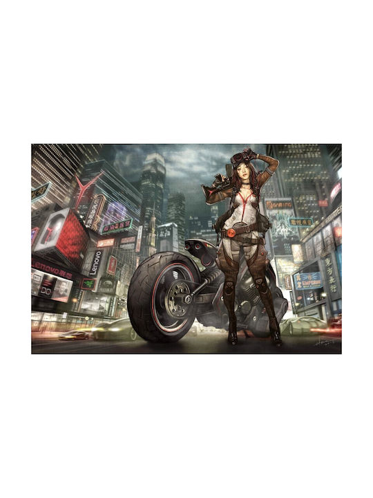 Poster Biker Girl Illustration 61x90cm