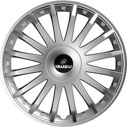 Versaco Crystal Car Hubcaps 14 Inches with Brand Logo Isuzu 4 Pieces