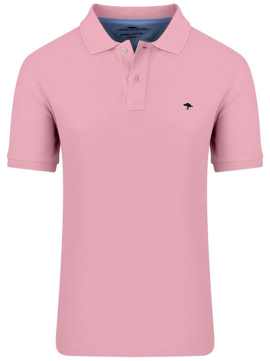 Fynch Hatton Men's Short Sleeve Blouse Polo Pink