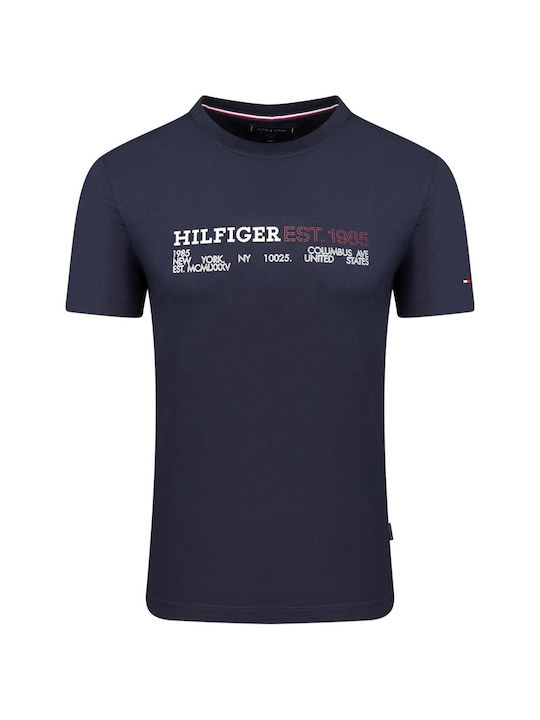 Tommy Hilfiger T-shirt Bărbătesc cu Mânecă Scurtă BLUE