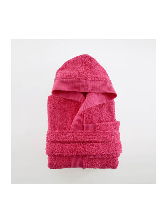 Rythmos Kids Hooded Bathrobe Twist Fuchsia