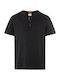 Camel Active Men's Short Sleeve T-shirt with Buttons Black