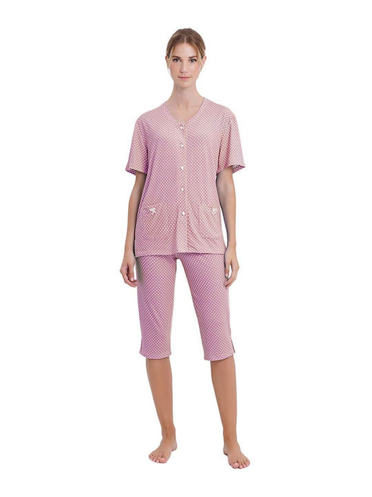Odyssey De vară Set Pijamale pentru Femei De bumbac Roz