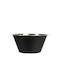 Excellent Houseware Servierschüssel Rund Inox Schwarz mit Durchmesser 18cm