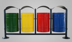 Coated Metal Recycling Bins 4 Bins