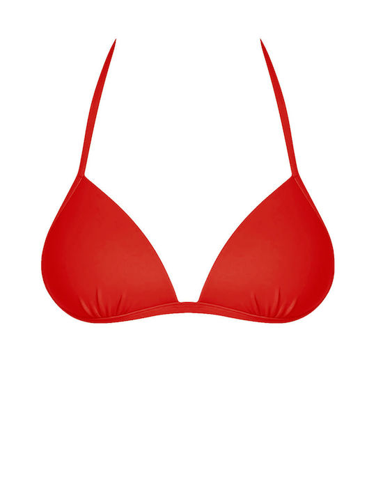 Bluepoint Padded Triangle Bikini Top with Adjustable Straps Red