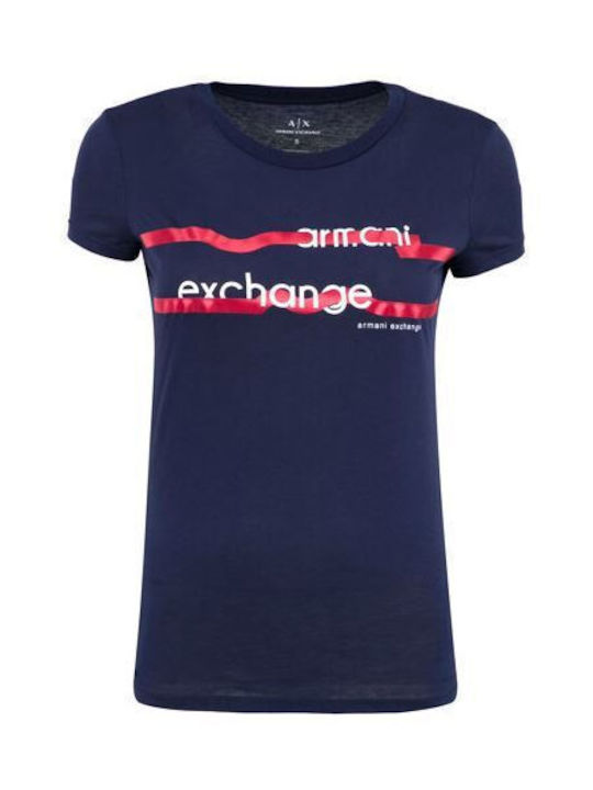 Armani Exchange Femeie Tricou Albastru marin