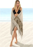 Guy Laroche Beige Cotton Beach Pareo 90x170cm