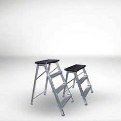 Pankoskal Leiter Aluminium mit 2+1 Stufen 60cm