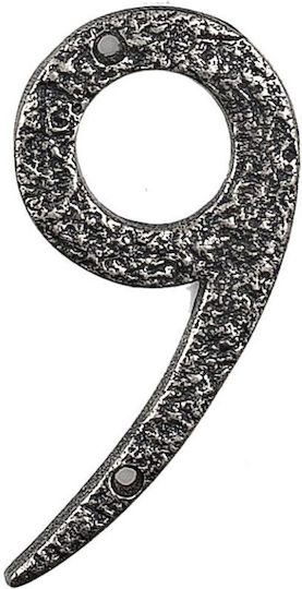 Roline 461 Plate Number 9 Aluminum Old Silver 100mm